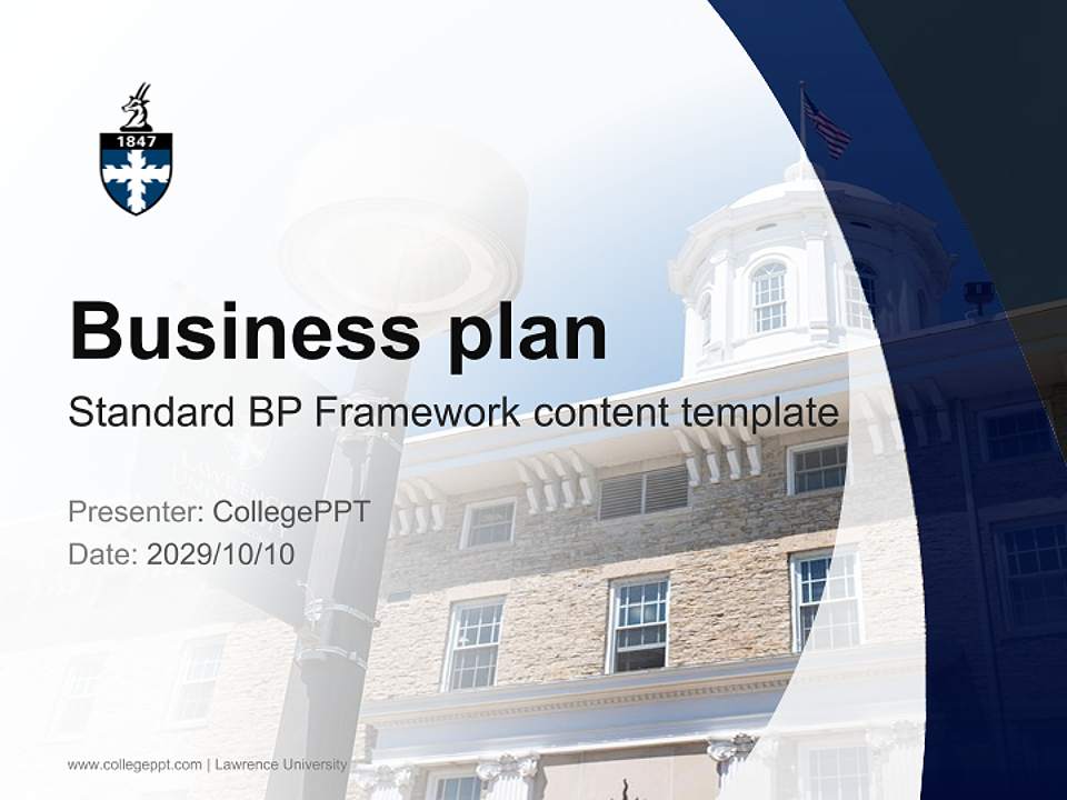 Lawrence University Competition/Entrepreneurship Contest PPT Template4:3 ratio PPT effect preview image9
