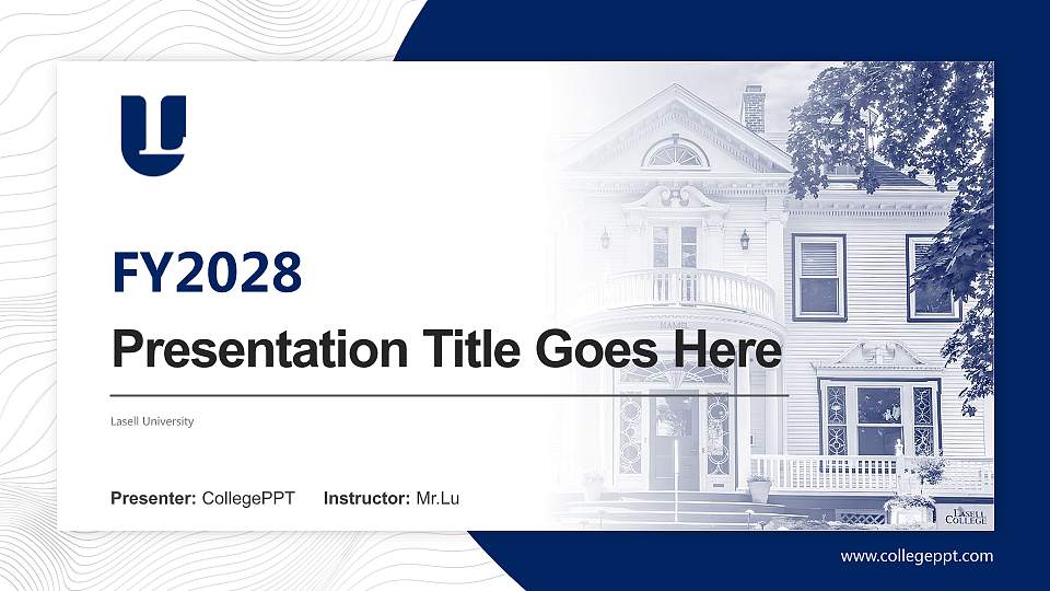 Lasell University Academic Presentation/Research Findings Report PPT Template16:9 ratio PPT effect preview image1