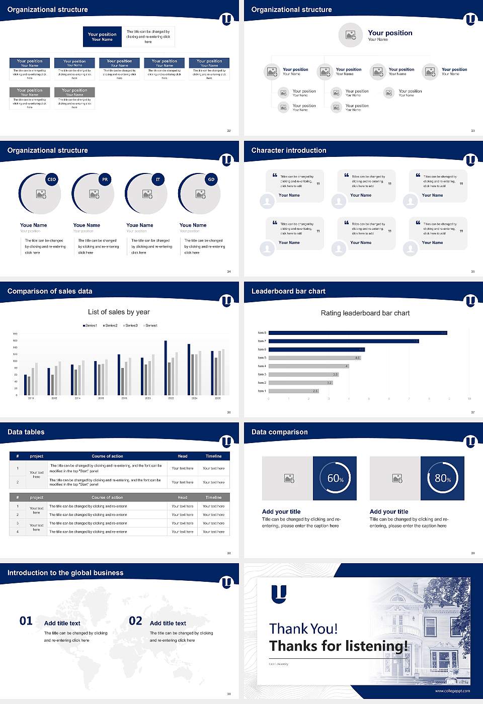 Lasell University Academic Presentation/Research Findings Report PPT Template16:9 ratio PPT effect preview image4