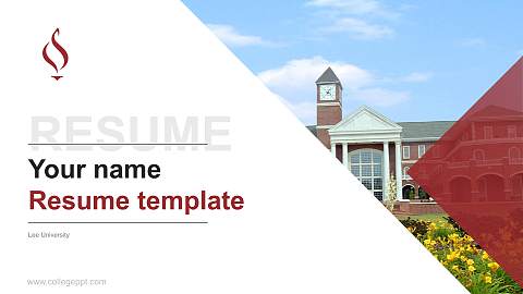 Lee University Resume PPT Template