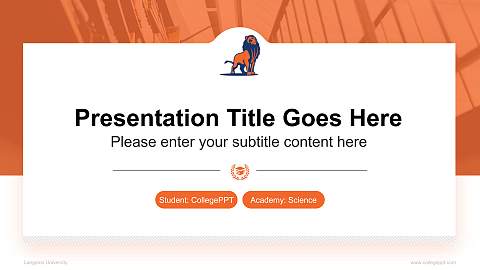 Langston University National Scholarship Defense PPT Template
