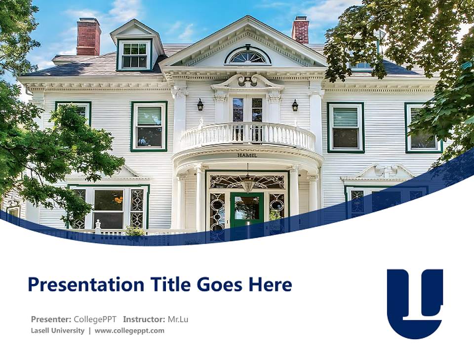 Lasell University Course/Courseware Creation PPT Template4:3 ratio PPT effect preview image5