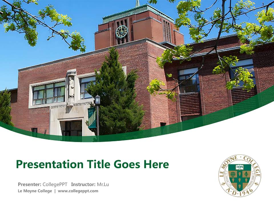 Le Moyne College Course/Courseware Creation PPT Template4:3 ratio PPT effect preview image5