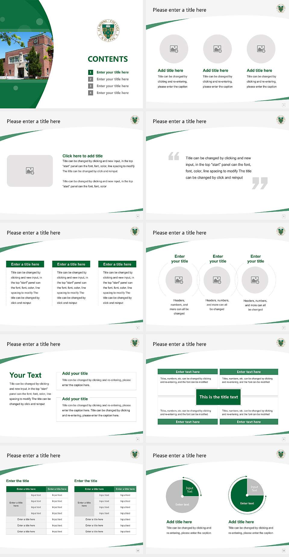 Le Moyne College Course/Courseware Creation PPT Template4:3 ratio PPT effect preview image2