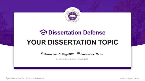 Le Moyne-Owen College Graduation Thesis Defense PPT Template
