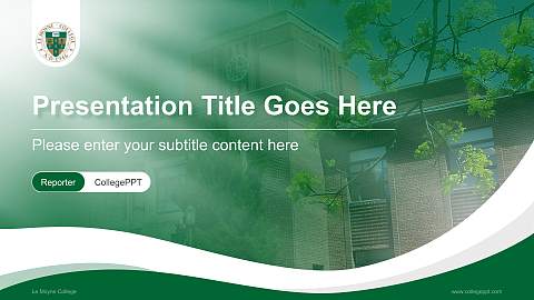 Le Moyne College Lecture Sharing and Networking Event PPT Template