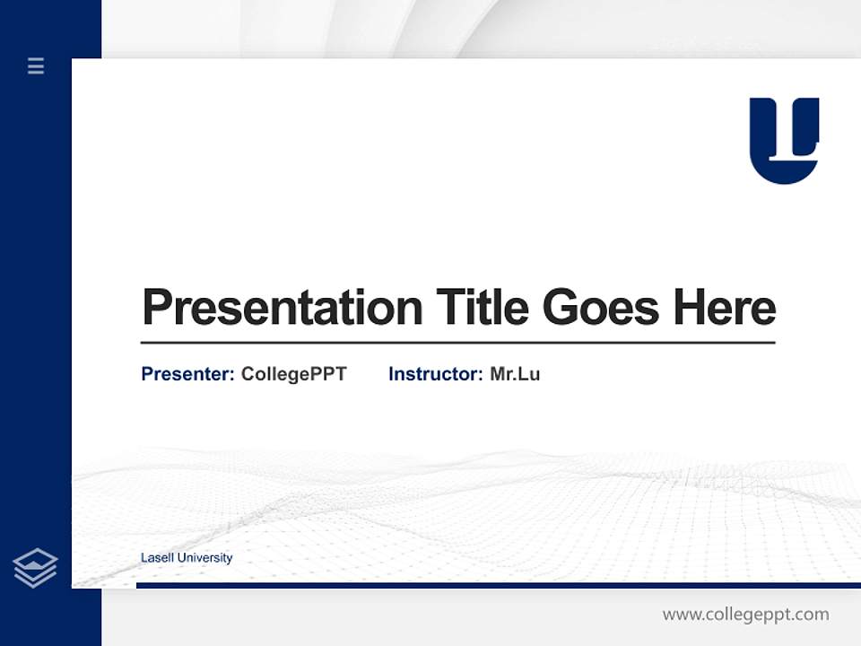 Lasell University Thesis Proposal/Graduation Defense PPT Template4:3 ratio PPT effect preview image5