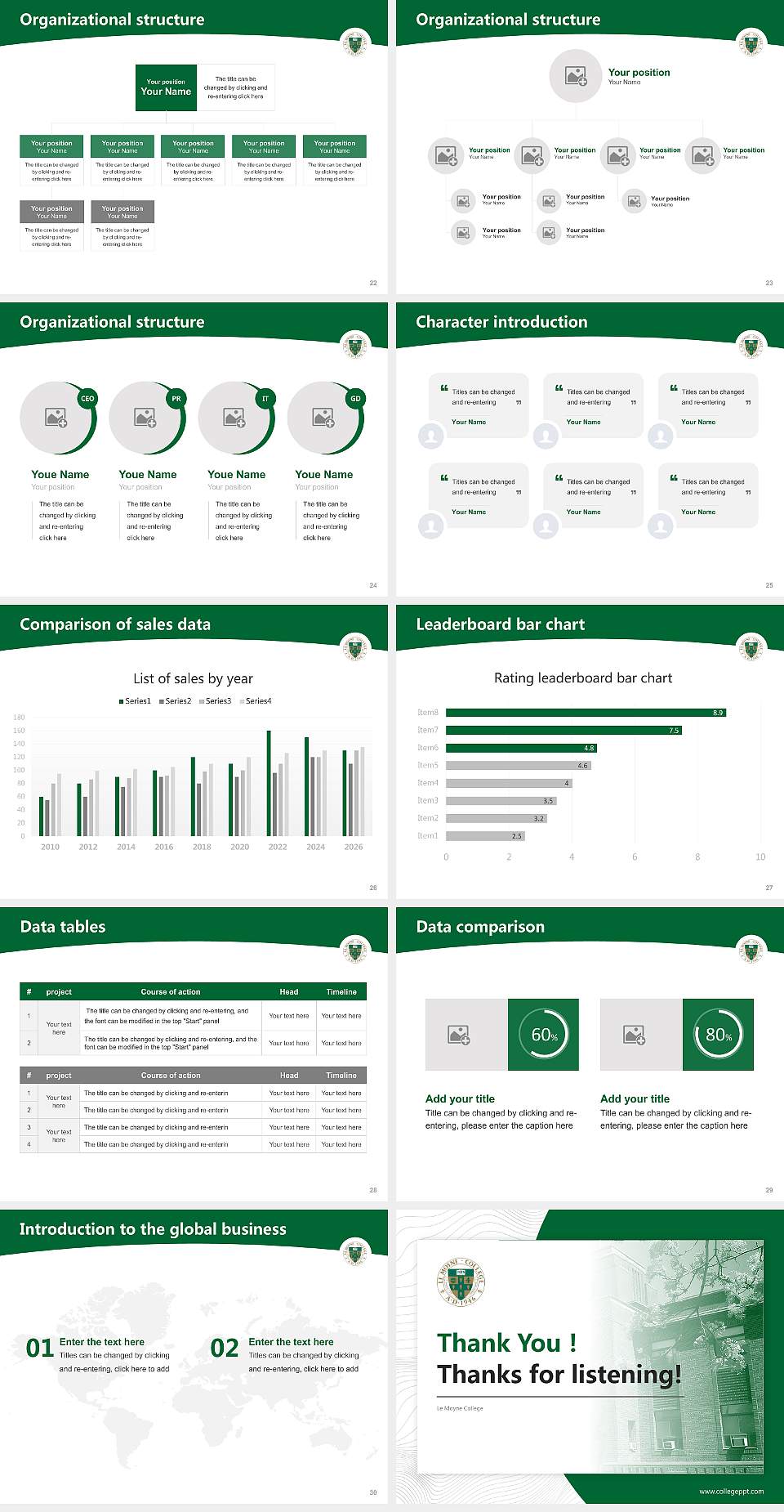 Le Moyne College Academic Presentation/Research Findings Report PPT Template4:3 ratio PPT effect preview image4