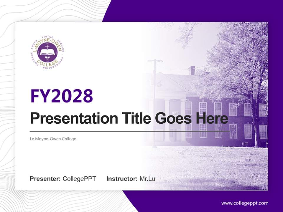 Le Moyne-Owen College Academic Presentation/Research Findings Report PPT Template4:3 ratio PPT effect preview image5