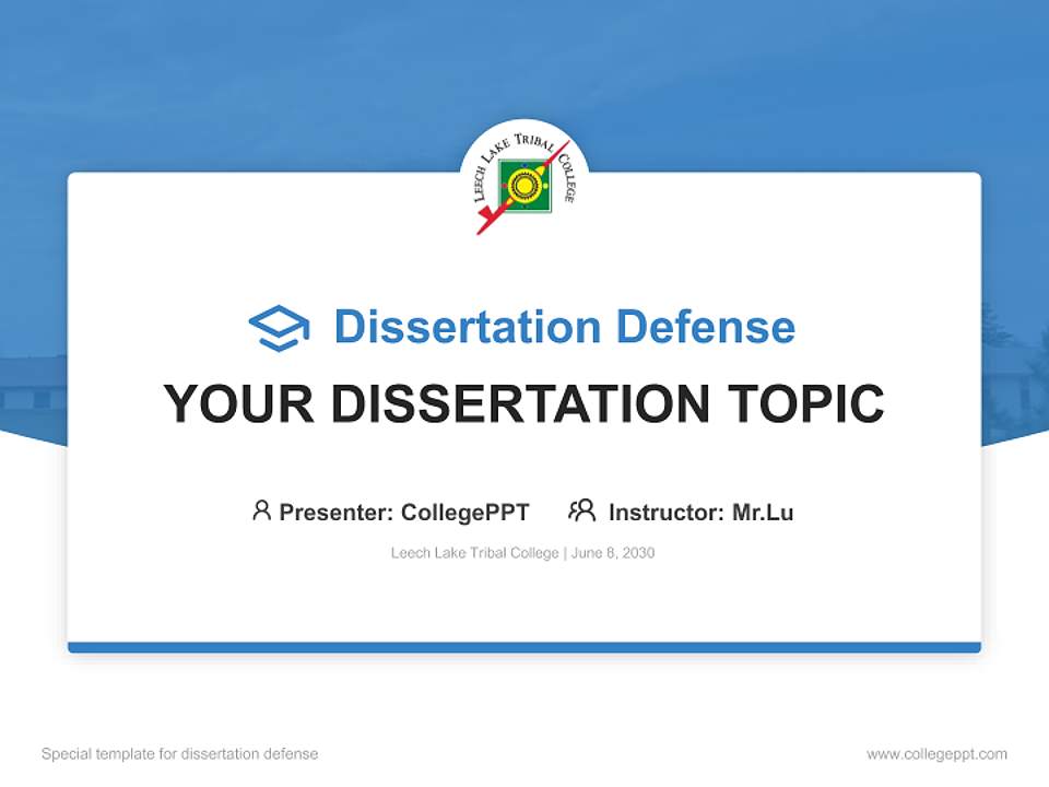 Leech Lake Tribal College Graduation Thesis Defense PPT Template4:3 ratio PPT effect preview image7