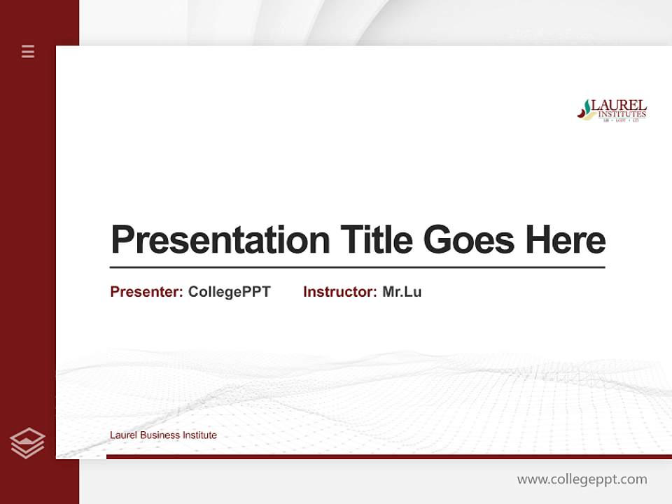 Laurel Business Institute Thesis Proposal/Graduation Defense PPT Template4:3 ratio PPT effect preview image5