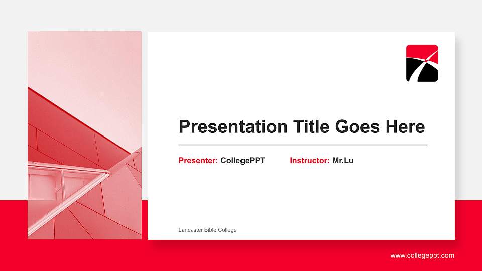 Lancaster Bible College General Purpose PPT Template16:9 ratio PPT effect preview image
