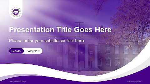 Le Moyne-Owen College Lecture Sharing and Networking Event PPT Template