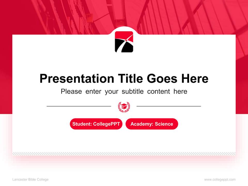Lancaster Bible College National Scholarship Defense PPT Template4:3 ratio PPT effect preview image4