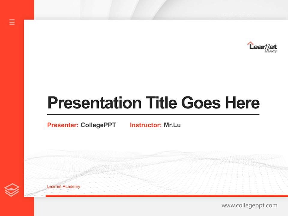 Learnet Academy Thesis Proposal/Graduation Defense PPT Template4:3 ratio PPT effect preview image5