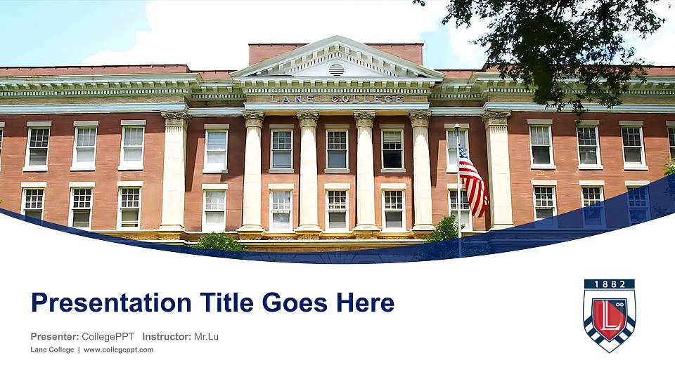 Lane College Course/Courseware Creation PPT Template16:9 ratio PPT effect preview image