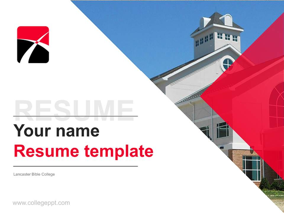 Lancaster Bible College Resume PPT Template4:3 ratio PPT effect preview image5