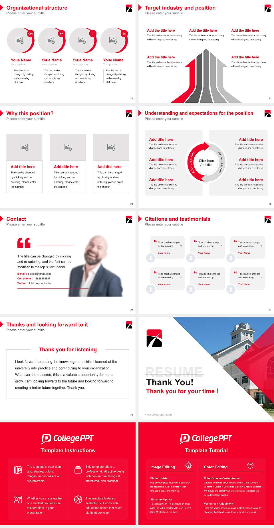 Lancaster Bible College Resume PPT Template4:3 ratio PPT effect preview image4