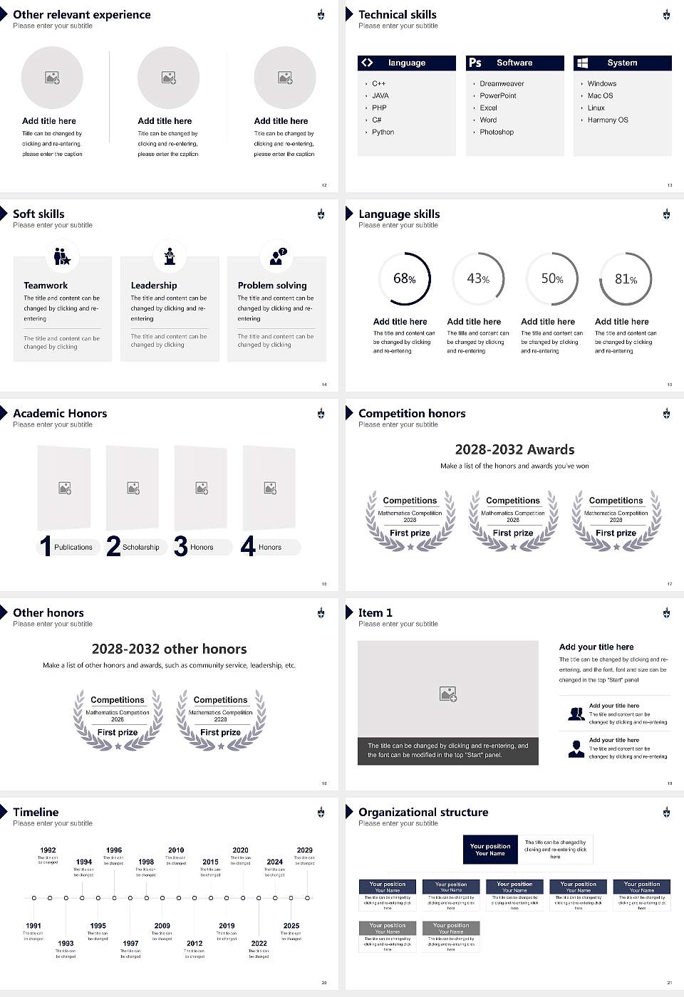 Lawrence University Resume PPT Template16:9 ratio PPT effect preview image3