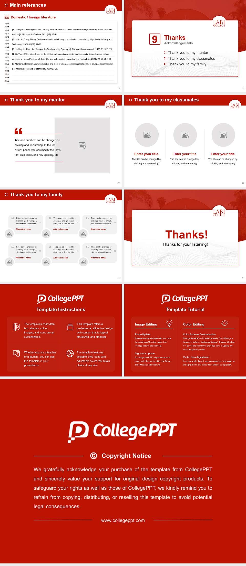 Latin American Bible Institute Graduation Thesis Defense PPT Template4:3 ratio PPT effect preview image7