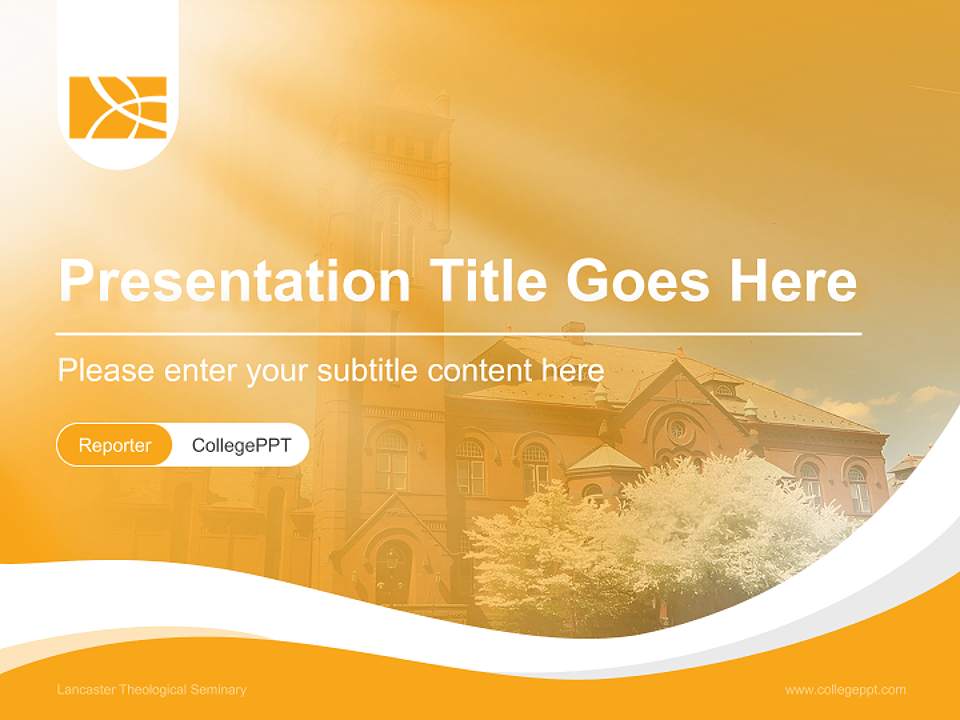 Lancaster Theological Seminary Lecture Sharing and Networking Event PPT Template4:3 ratio PPT effect preview image4