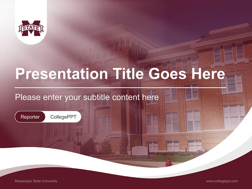 Mississippi State University Lecture Sharing and Networking Event PPT Template4:3 ratio PPT effect preview image4