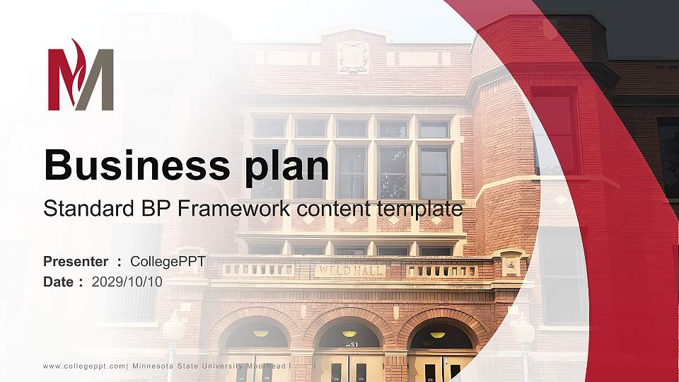 Minnesota State University Moorhead Competition/Entrepreneurship Contest PPT Template16:9 ratio PPT effect preview image