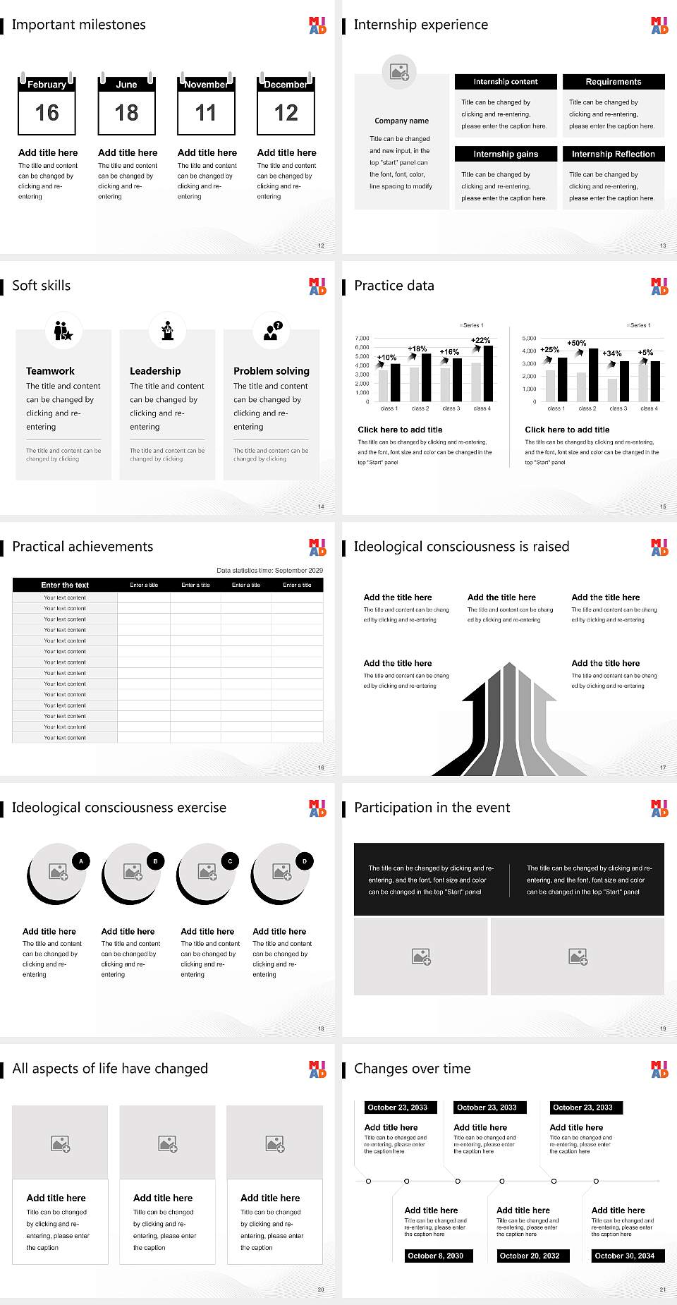 Milwaukee Institute of Art & Design National Scholarship Defense PPT Template4:3 ratio PPT effect preview image3