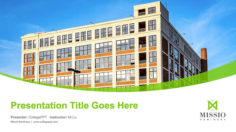 Missio Seminary Course/Courseware Creation PPT Template16:9 ratio PPT effect preview image