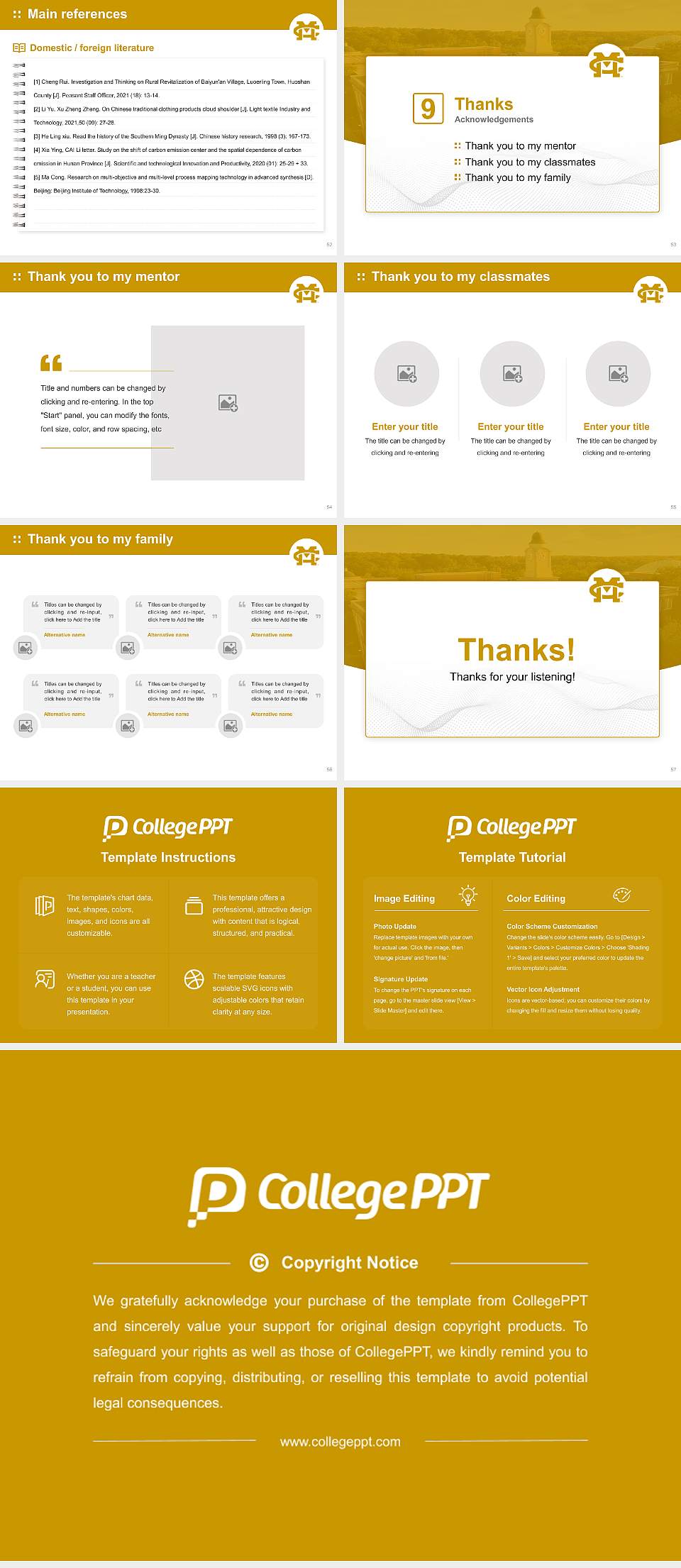 Mississippi College Graduation Thesis Defense PPT Template4:3 ratio PPT effect preview image7