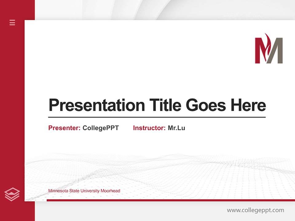 Minnesota State University Moorhead Thesis Proposal/Graduation Defense PPT Template4:3 ratio PPT effect preview image5