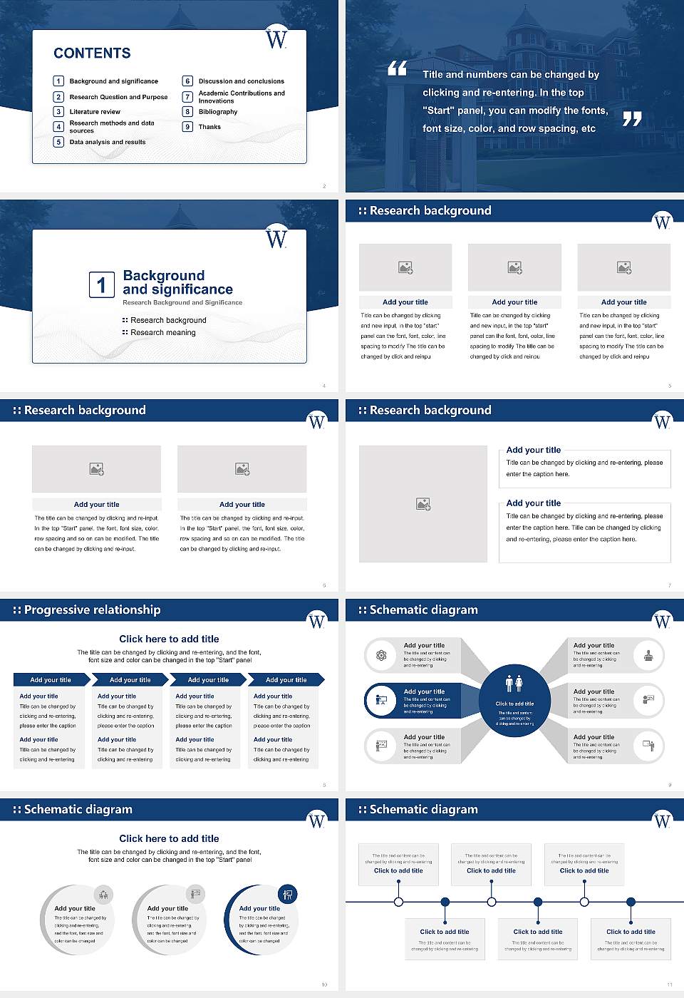 Mississippi University for Women Graduation Thesis Defense PPT Template16:9 ratio PPT effect preview image2