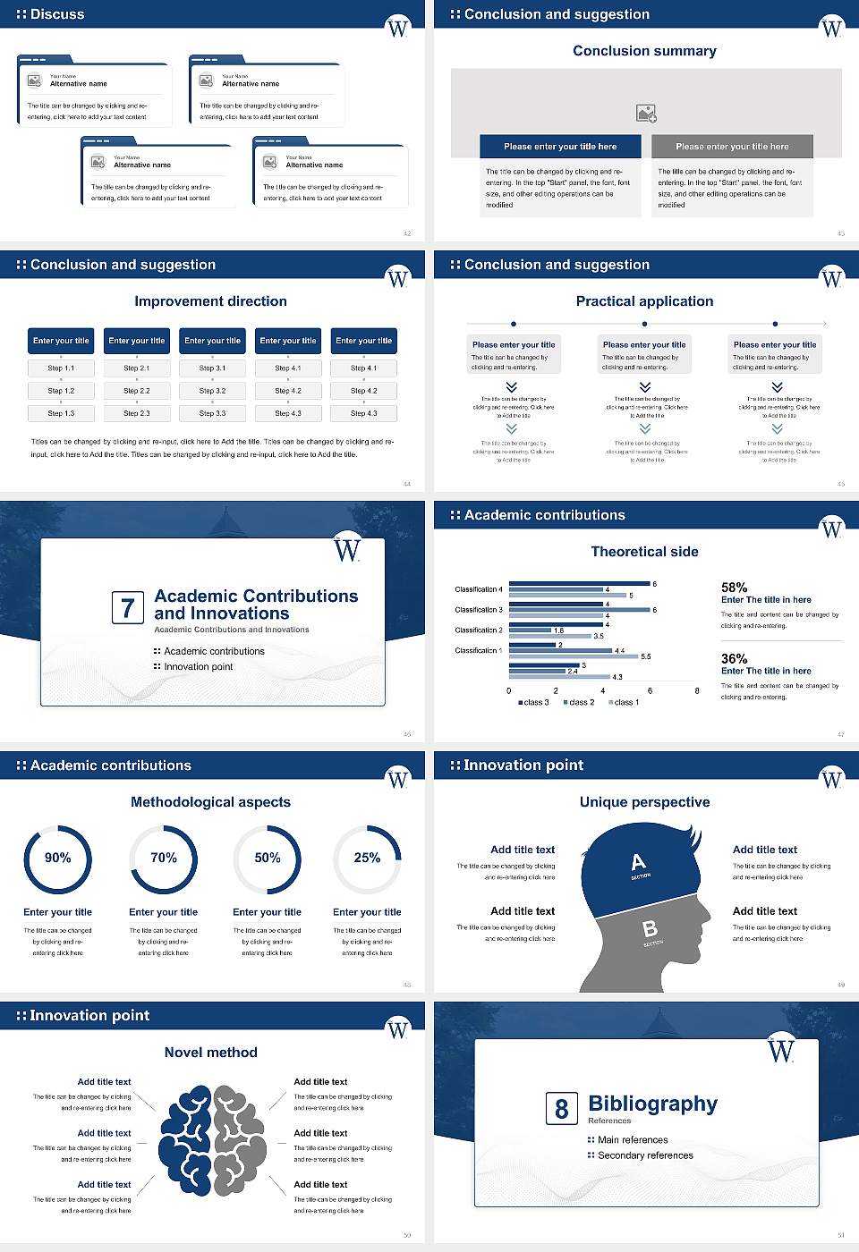 Mississippi University for Women Graduation Thesis Defense PPT Template16:9 ratio PPT effect preview image6