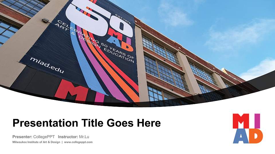 Milwaukee Institute of Art & Design Course/Courseware Creation PPT Template16:9 ratio PPT effect preview image