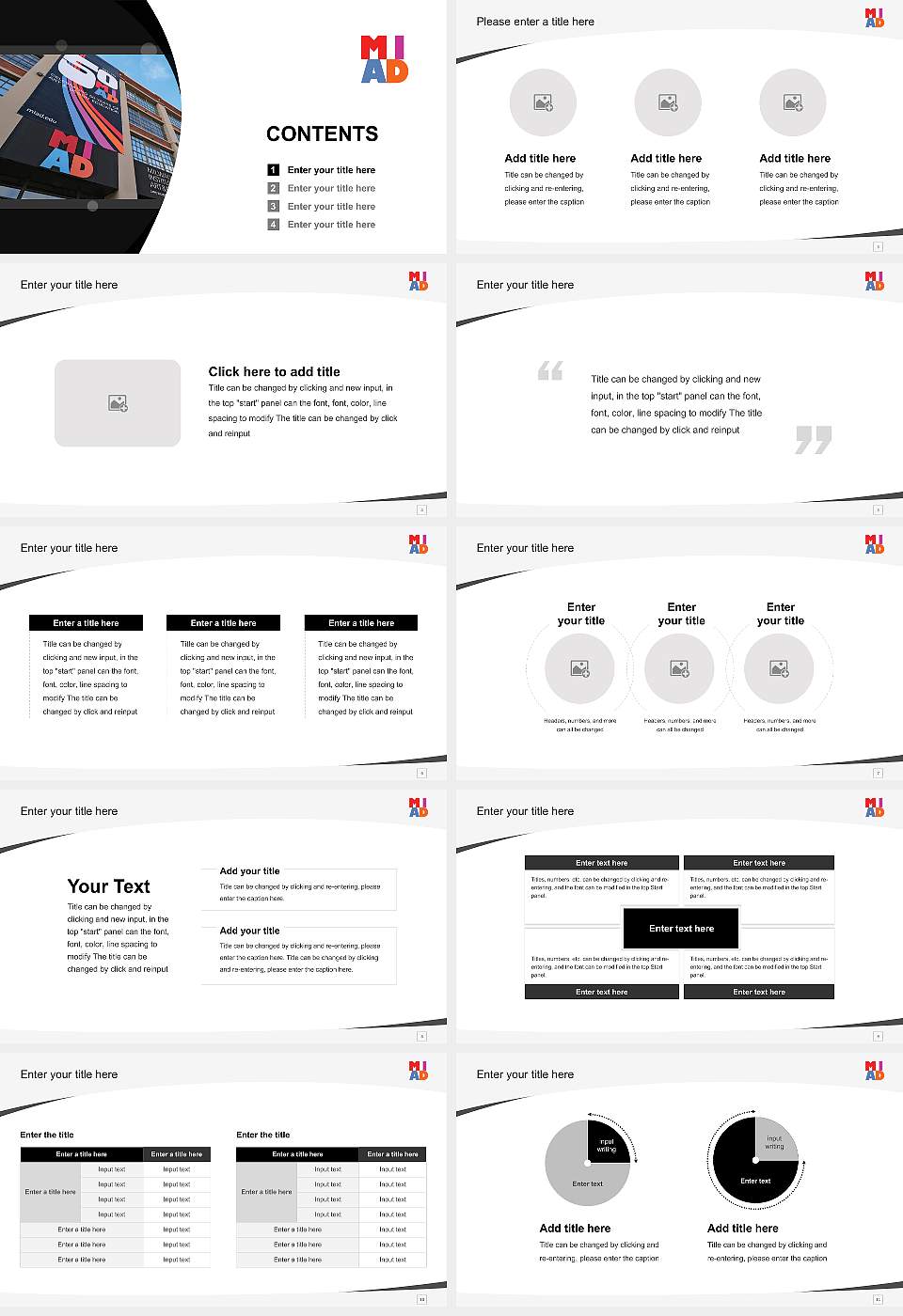 Milwaukee Institute of Art & Design Course/Courseware Creation PPT Template16:9 ratio PPT effect preview image2