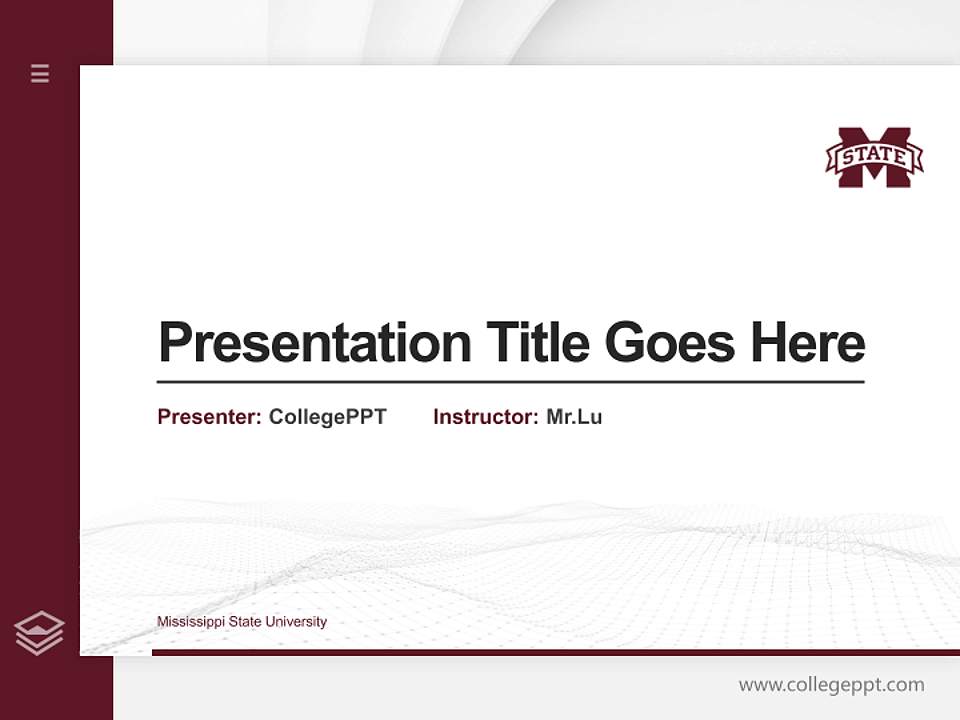 Mississippi State University Thesis Proposal/Graduation Defense PPT Template4:3 ratio PPT effect preview image5