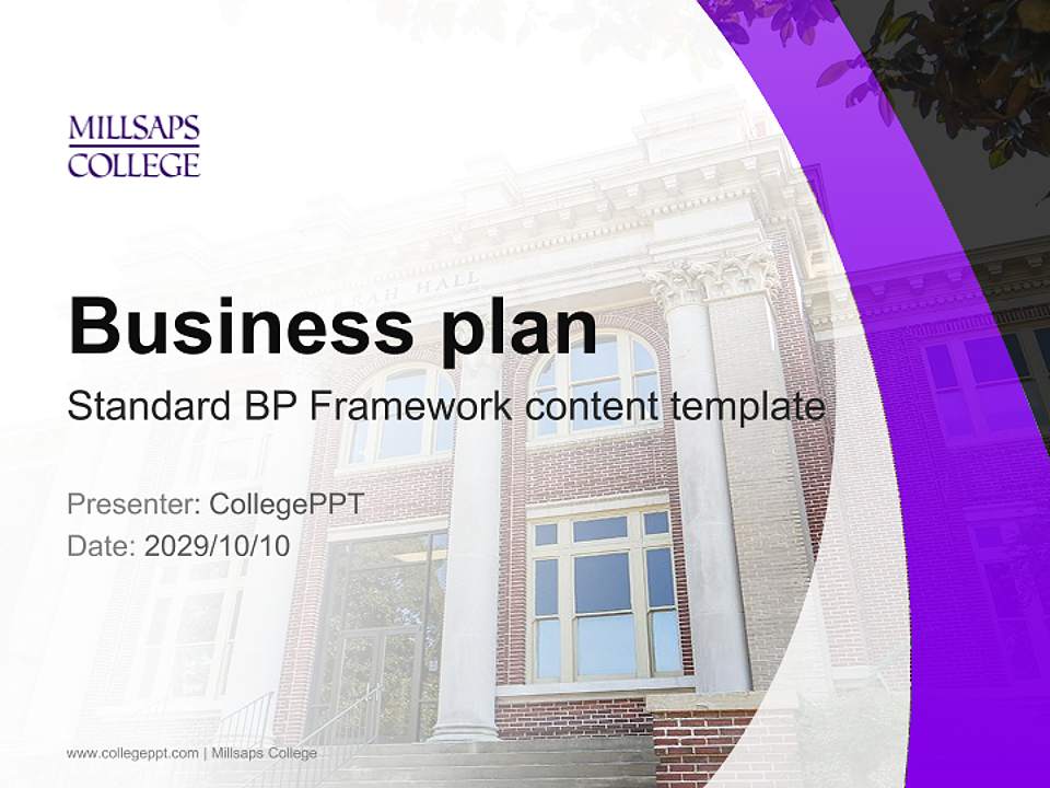 Millsaps College Competition/Entrepreneurship Contest PPT Template4:3 ratio PPT effect preview image9