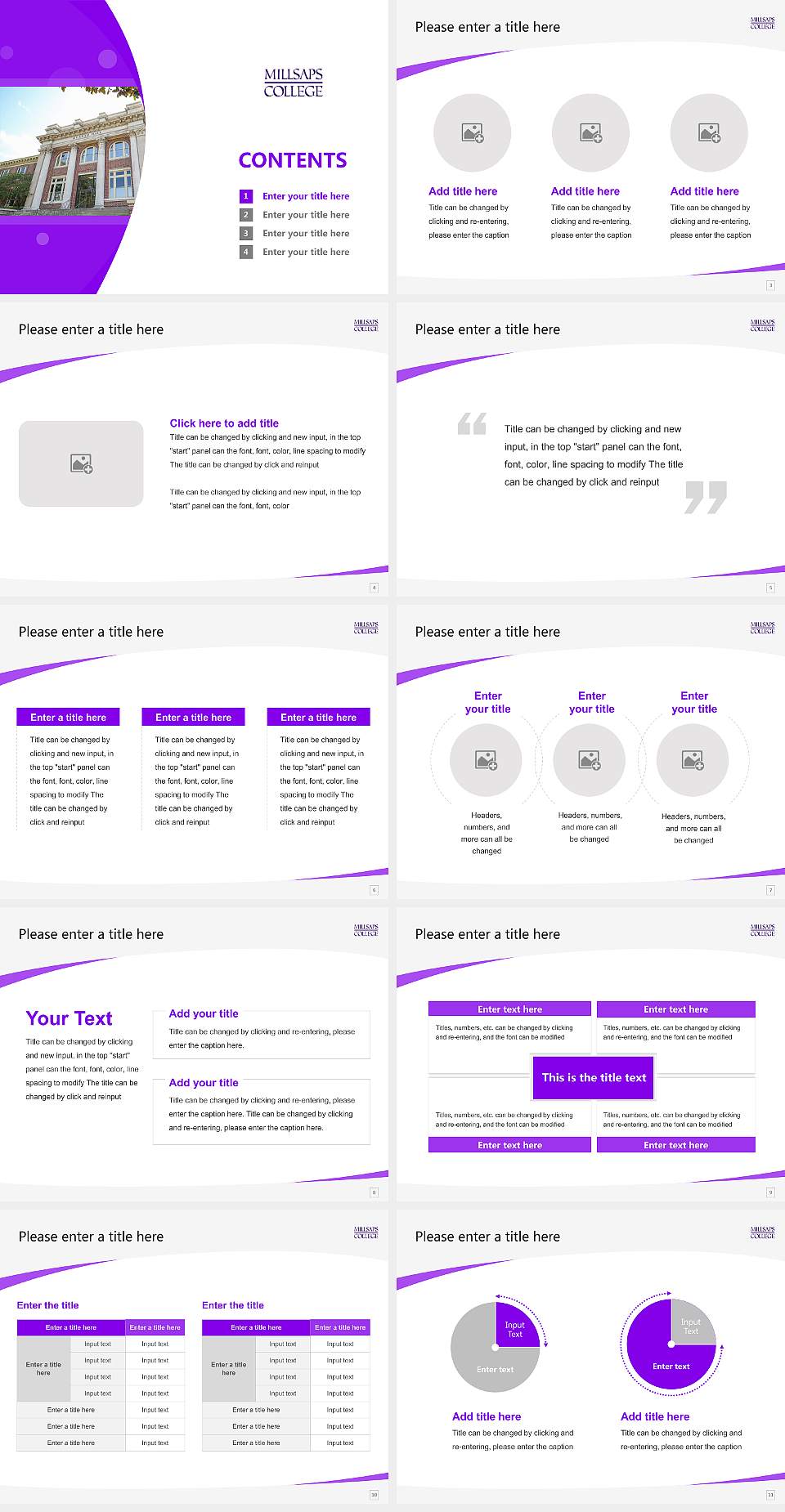 Millsaps College Course/Courseware Creation PPT Template4:3 ratio PPT effect preview image2