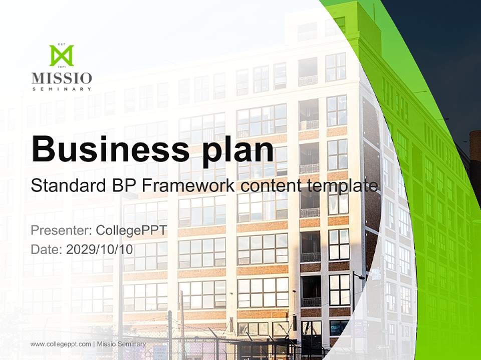 Missio Seminary Competition/Entrepreneurship Contest PPT Template4:3 ratio PPT effect preview image9