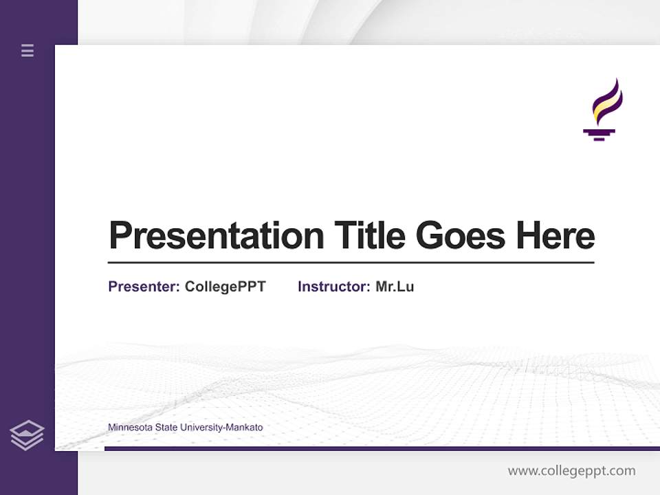 Minnesota State University-Mankato Thesis Proposal/Graduation Defense PPT Template4:3 ratio PPT effect preview image5