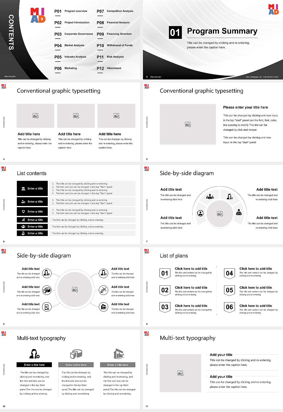Milwaukee Institute of Art & Design Competition/Entrepreneurship Contest PPT Template16:9 ratio PPT effect preview image2