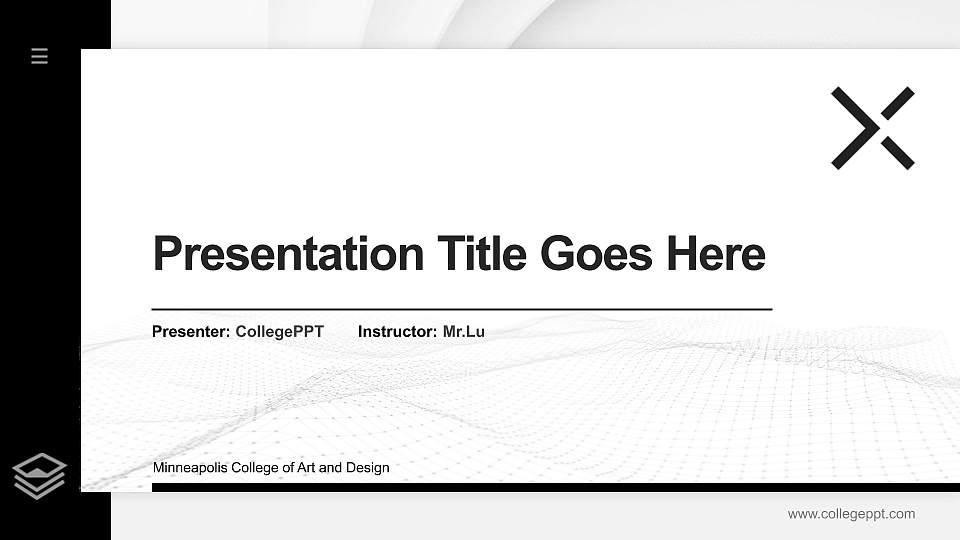 Minneapolis College of Art and Design Thesis Proposal/Graduation Defense PPT Template16:9 ratio PPT effect preview image