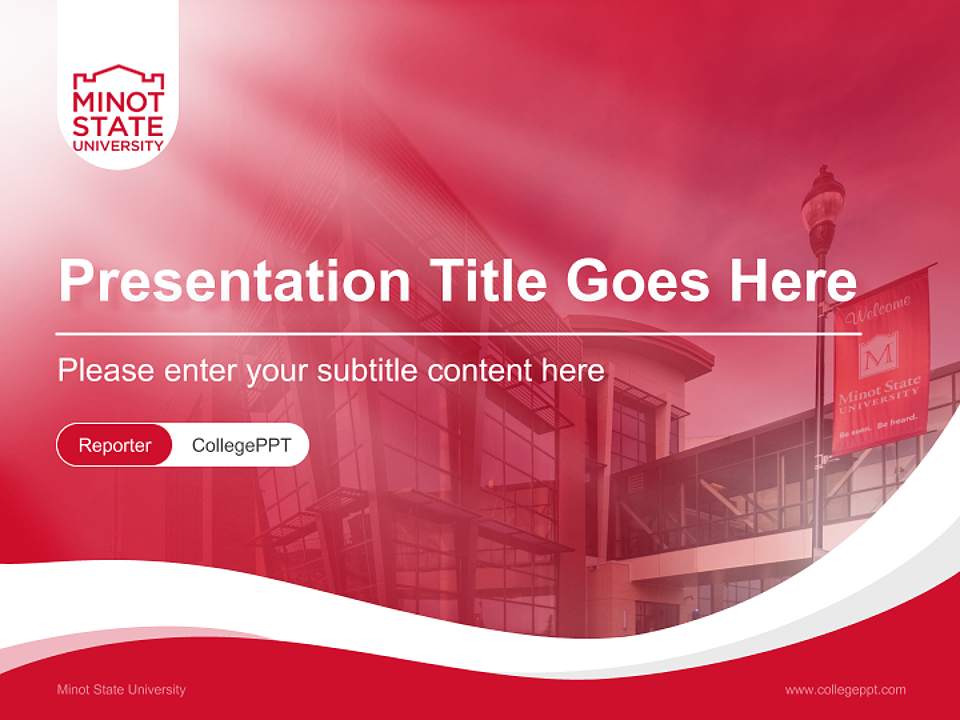 Minot State University Lecture Sharing and Networking Event PPT Template4:3 ratio PPT effect preview image4