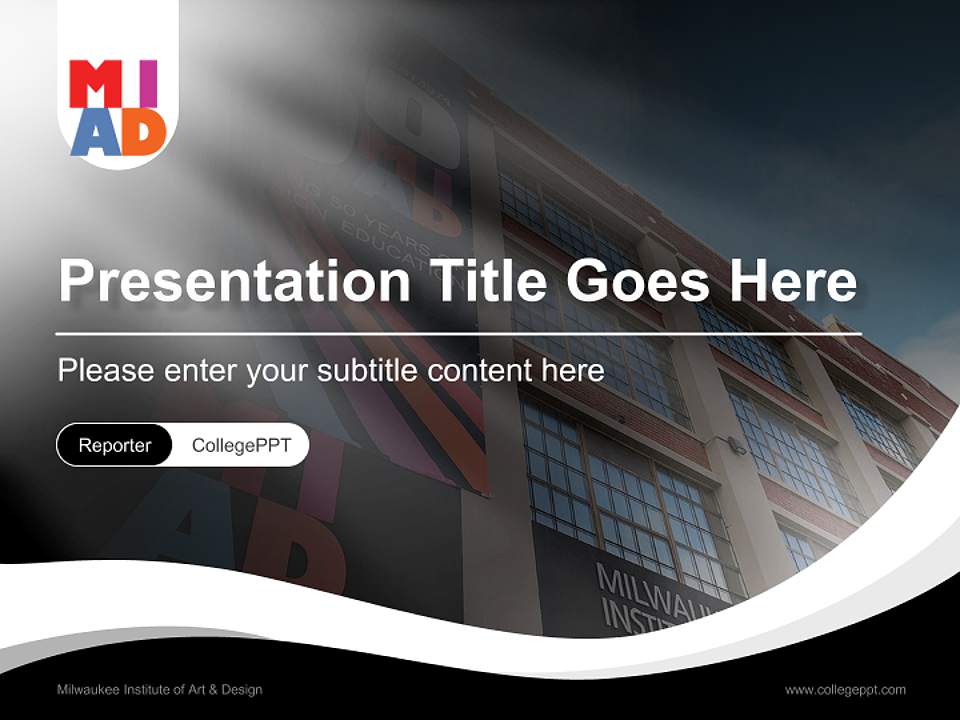 Milwaukee Institute of Art & Design Lecture Sharing and Networking Event PPT Template4:3 ratio PPT effect preview image4