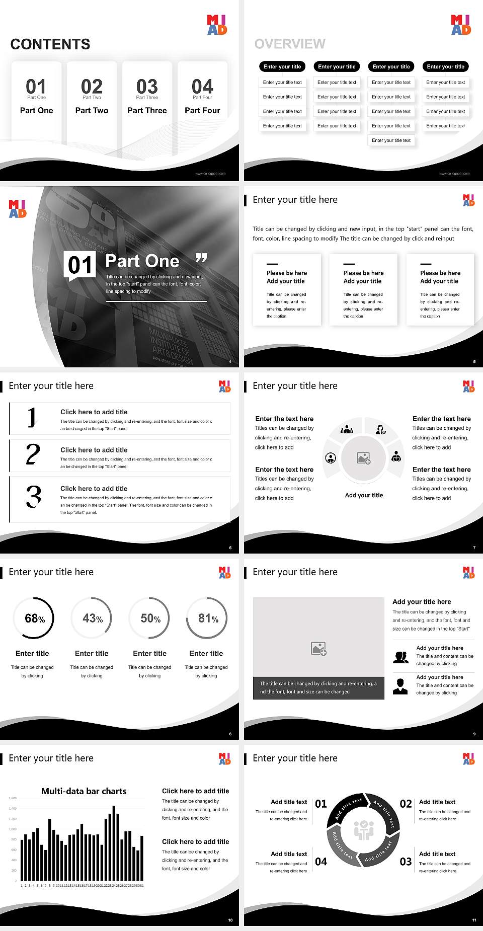 Milwaukee Institute of Art & Design Lecture Sharing and Networking Event PPT Template4:3 ratio PPT effect preview image2