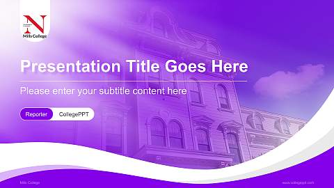 Mills College Lecture Sharing and Networking Event PPT Template