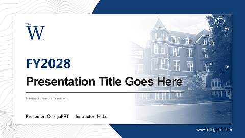 Mississippi University for Women Academic Presentation/Research Findings Report PPT Template