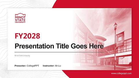 Minot State University Academic Presentation/Research Findings Report PPT Template