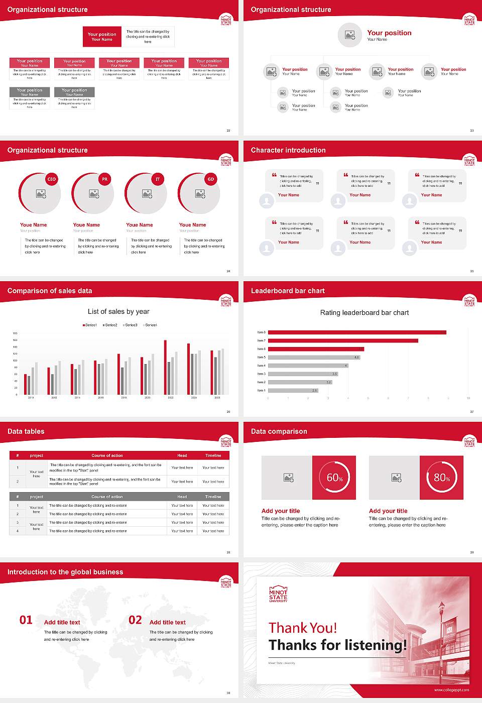 Minot State University Academic Presentation/Research Findings Report PPT Template16:9 ratio PPT effect preview image4