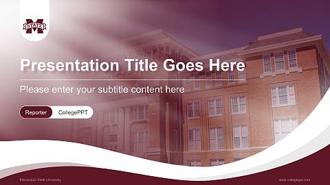Mississippi State University Lecture Sharing and Networking Event PPT Template